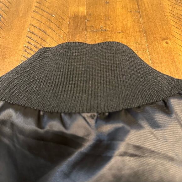 Vintage Warren’s Concrete Satin Bomber Jacket Black Retro Workwear L - Picture 9 of 9